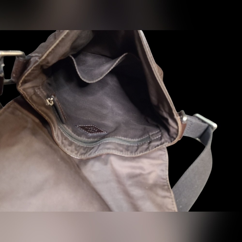 Fossil Vintage Brown Leather Unisex Large Messenger Bag - Picture 4 of 6